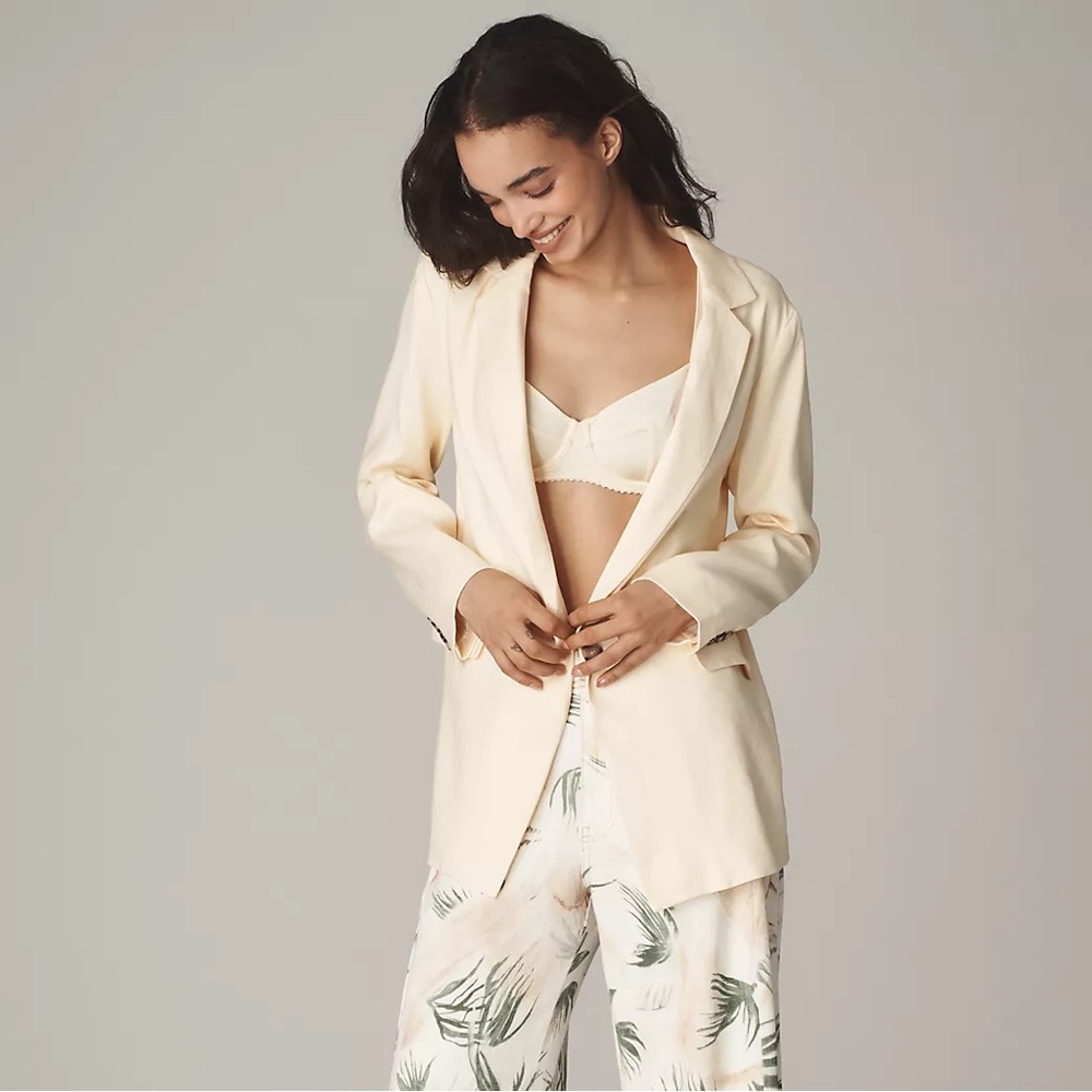 Anthropologie Tessie Blazer by Maeve: Linen Edition - Picture 1 of 12